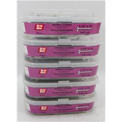 5 TUBS OF DRYWALL SCREWS 1-1/2" X 10