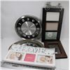 Image 1 : LOT OF PICTURE FRAMES, WALL CLOCK & MIRROR