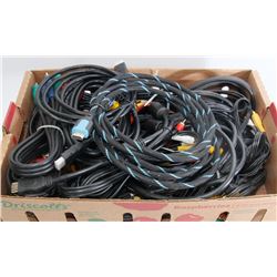 LARGE FLAT OF AUDIO CORDS & HDMI CORDS