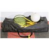 Image 1 : NEW BADMINTON SET WITH A NET AND 4 RACKETS