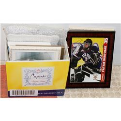 BOX OF ASSORTED FRAMES , PICTURE ETC