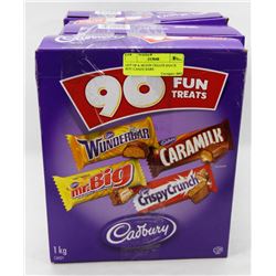 LOT OF 4- 90 FUN TREATS SNACK SIZE CANDY BARS