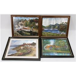 4 METALLIC STYLE ESTATE PICTURES ( ARTWORK )