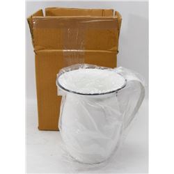HANDMADE NEW WHITE ENAMELED PITCHER ( HOME )