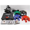 Image 1 : NINTENDO 64 W/ 4 CONTROLLERS, 3 GAMES