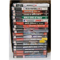BOX W/ 20 PS2 GAMES GRAND THEFT AUTO 4 GAMES