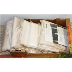 FLAT OF ASSORTED CURTAINS