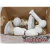 Image 1 : ESTATE BOX OF MILKGLASS LAMPS & MORE