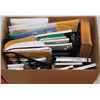 Image 1 : LARGE BOX OF OFFICE SUPPLIES: INCLUDES LABEL MAKER