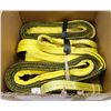 Image 1 : BOX W/ 5 NEW LIFTING SLINGS: 3- 8FT, 1- 6FT AND