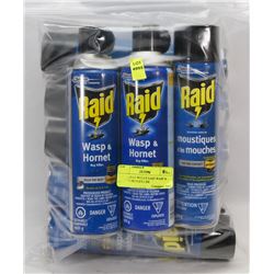 LARGE BAG WITH 8 RAID WASP & HORNET BUG KILLER