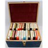Image 1 : WOODEN BOX W/ 8 TRACK TAPES 28 IN TOTAL