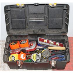 TOOL BOX W/CONTENT: PLIERS, SCREWDRIVERS,