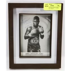 SIGNED PHOTOGRAPH OF JAMES “LIGHTS OUT” TONEY
