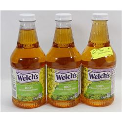 LOT OF 3 WELCHES WHITE GRAPE JUICE