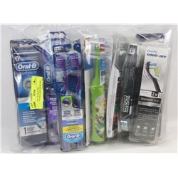 LARGE BAG OF ELECTRIC TOOTHBRUSHES AND ASSORTED