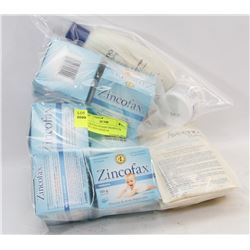 LARGE BAG OF BABY PRODUCTS INCL, MANY BOXES OF