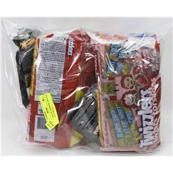 LARGE BAG OF ASSORTED THEATER SIZE CANDY BAGS &