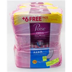 3 PACKS OF POISE PADS REGULAR LENGTH MODERATE