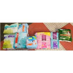 LARGE LOT OF  ASSORTED PADS & UNDERWEAR