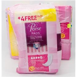 2 PACKS OF POISE PADS LONG LENGTH MAXIMUM