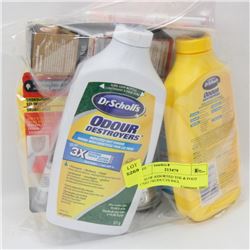 BAG OF ASSORTED TOE & FOOT CARE PRODUCTS INCL