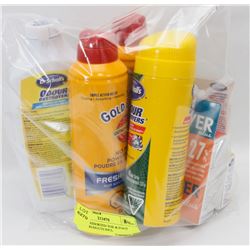 BAG OF ASSORTED TOE & FOOT CARE PRODUCTS INCL