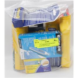 BAG OF ASSORTED TOE & FOOT CARE PRODUCTS INCL