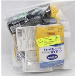 BAG OF ASSORTED TOE & FOOT CARE PRODUCTS INCL