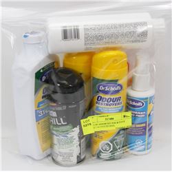 BAG OF ASSORTED TOE & FOOT CARE PRODUCTS INCL