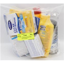 BAG OF ASSORTED TOE & FOOT CARE PRODUCTS INCL
