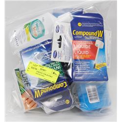 BAG OF ASSORTED TOE & FOOT CARE PRODUCTS INCL