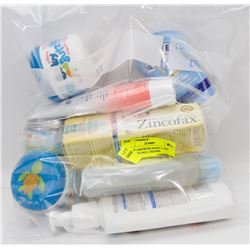 BAG OF ASSORTED BABY CARE PRODUCTS INCL CREAMS