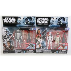 LOT OF 2 STAR WARS ACTION FIGURE SETS