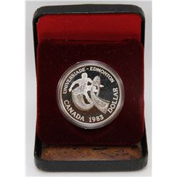 1983 CANADIAN PROOF SILVER DOLLAR IN DISPLAY