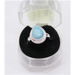 #53-CARRIBEAN LARIMAR GEMSTONE RING