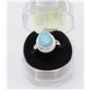 Image 1 : #53-CARRIBEAN LARIMAR GEMSTONE RING