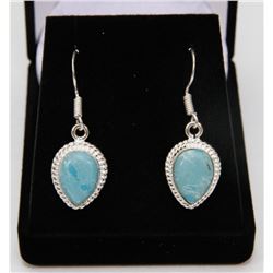 #52-CARRIBEAN LARIMAR GEMSTONE EARRING