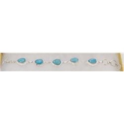 #49-CARRIBEAN LARIMAR GEMSTONE BRACELET