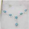 Image 1 : #48-CARRIBEAN LARIMAR GEMSTONE NECKLACE