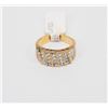Image 1 : SIZE 6 WIDE BAND  CZ GOLD PLATED RING