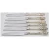 Image 1 : 6 STAMPED STERLING HANDLED DINNER KNIVES