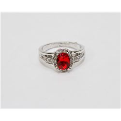 RED FASHION WOMEN WEDDING STYLE RING