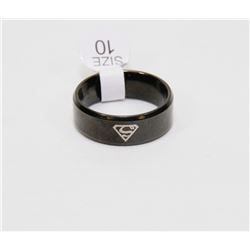 SUPERMAN LOGO RING SZ 10