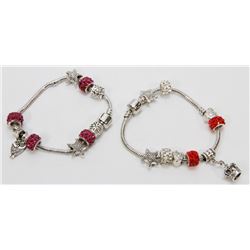 LOT OF 2 NEW PANDORA STYLE BRACELET