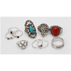 LOT OF 10 ASSORTED  RINGS