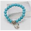 Image 1 : #37-BLUE TURQUOISE BEAD BRACELET
