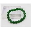 Image 1 : #34-NATURAL GREEN EMERALD BEAD BRACELET