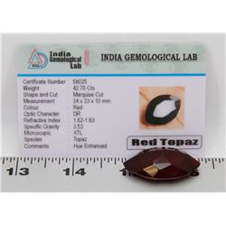 #62- RED TOPAZ GEMSTONE 42.70CT