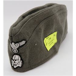 GERMAN NAZI SS STAMPED SS INSIDE HAT MOVIE PROP,.
